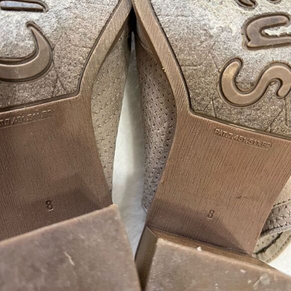 Circus Sam Edelman Taupe Kipling Peep Toe Booties 8 Women - Picture 10 of 12